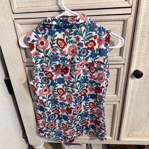 Vineyard Vines Floral Sleeveless Blouse - Red, Blue, Green
